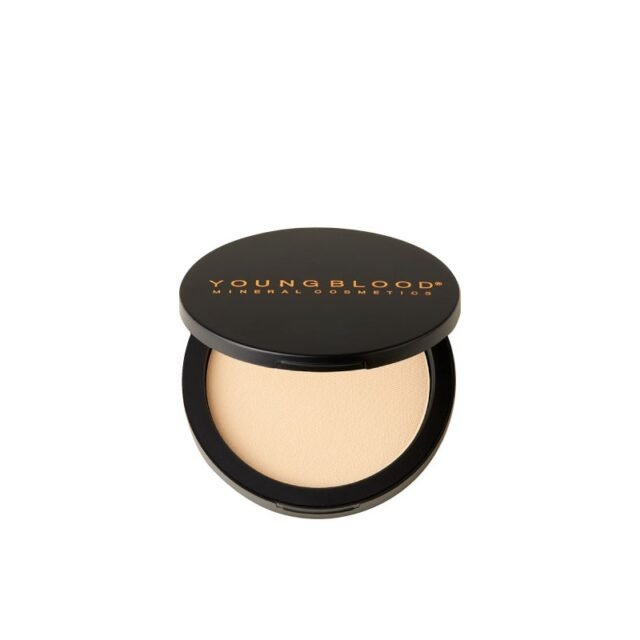 YOUNGBLOOD presuota mineralinė fiksuojamoji pudra su ryžių krakmolu „Pressed Rice Mineral Powder”