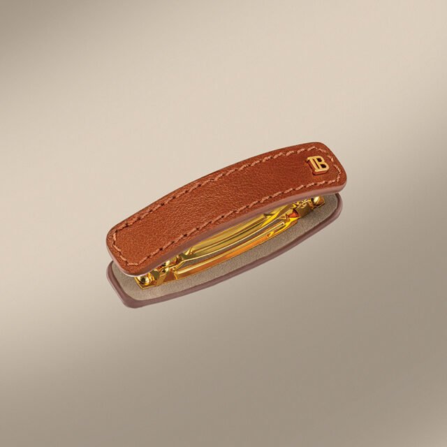 BALMAIN HAIR LE Riviera Barrette Cognac M plaukų segtukas vidutinis